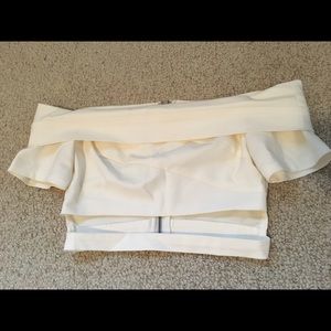 Hello Molly off-the-shoulder crop top